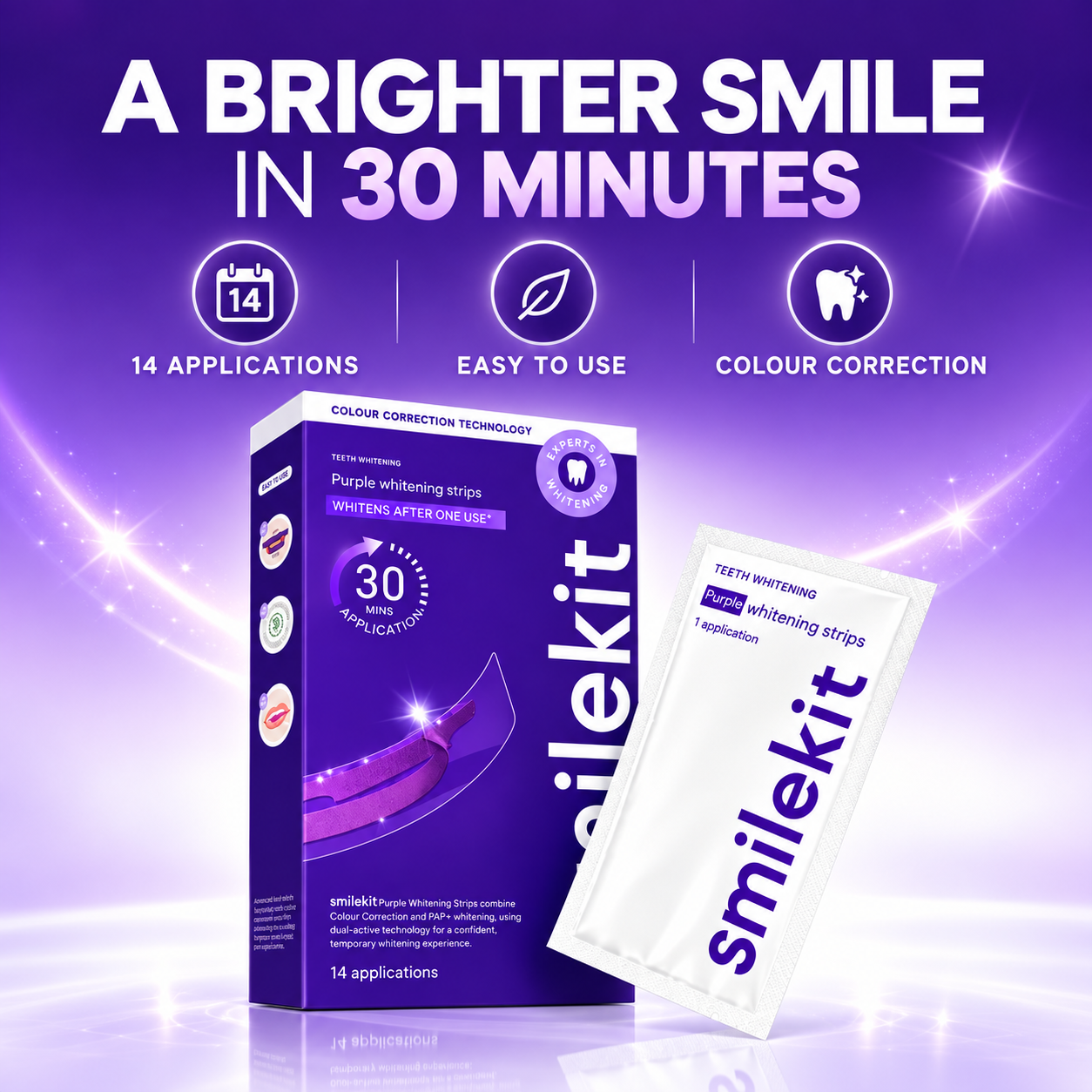 Smile Bright™ Purple Teeth Whitening Strips