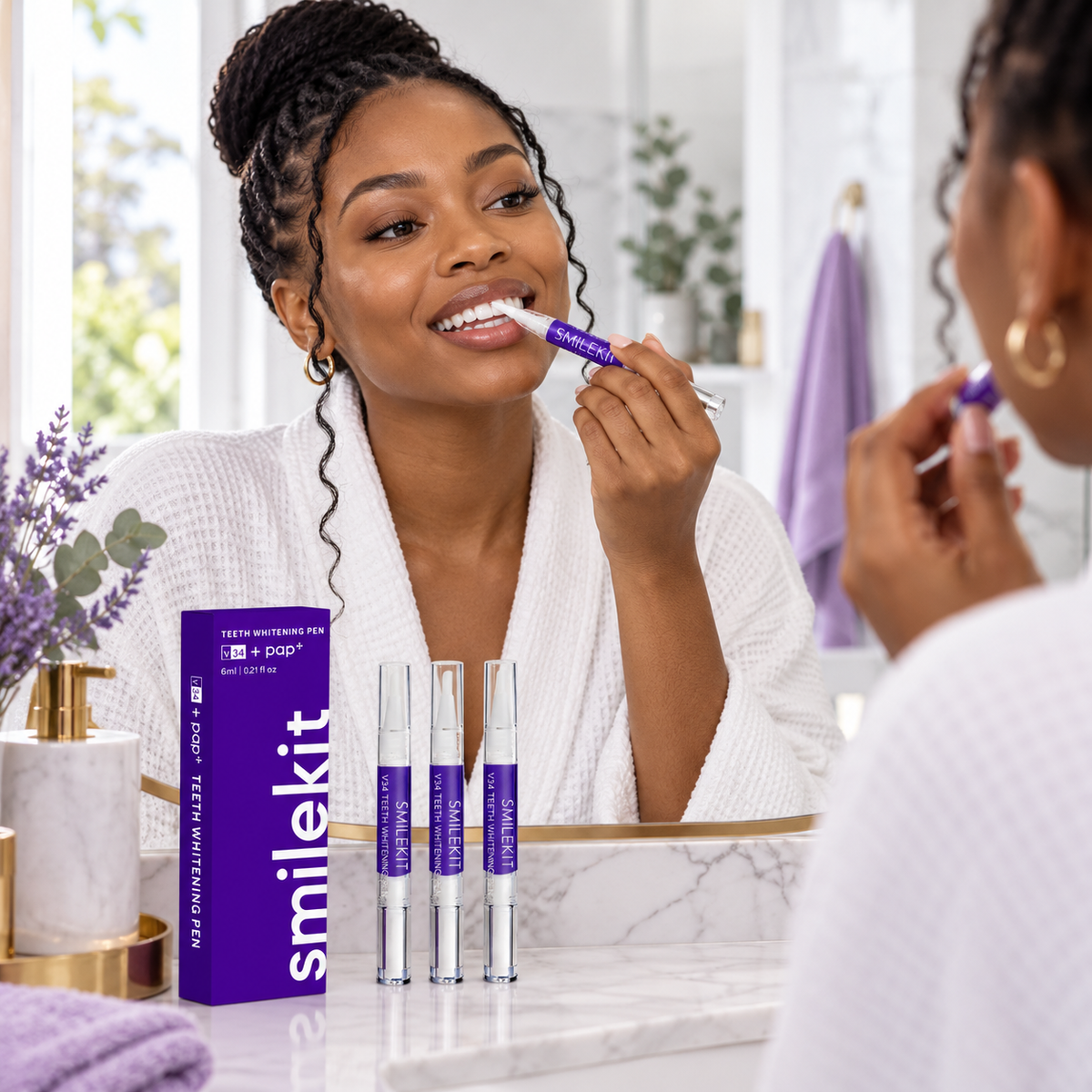 Smile Bright™ x3 Purple Teeth Whitening Pens